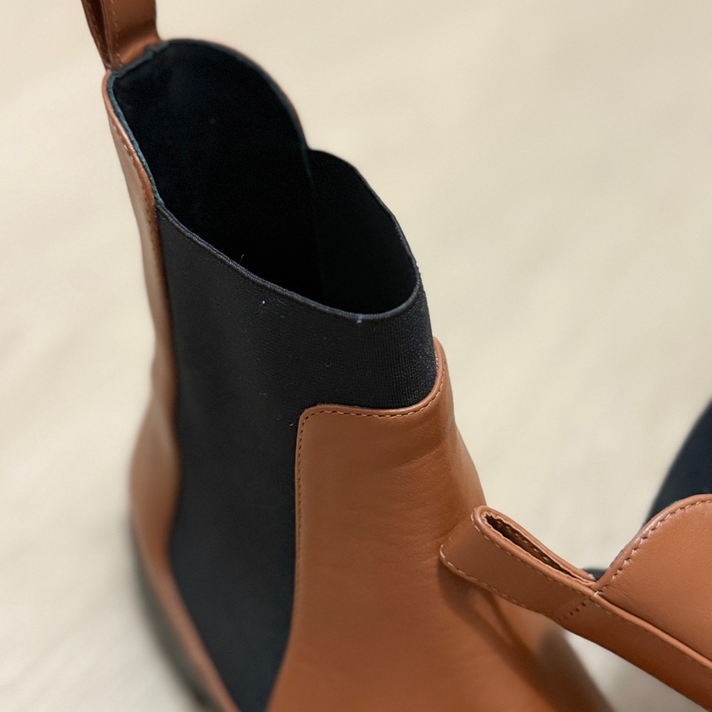 Everlane Italian Leather Chelsea Boots Cognac Brown Women’s Size 7 Made in Italy - Picture 11 of 13